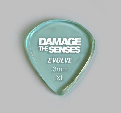 Acrylic Pick - Evolve 3mm (Glass Green) Damage The Senses