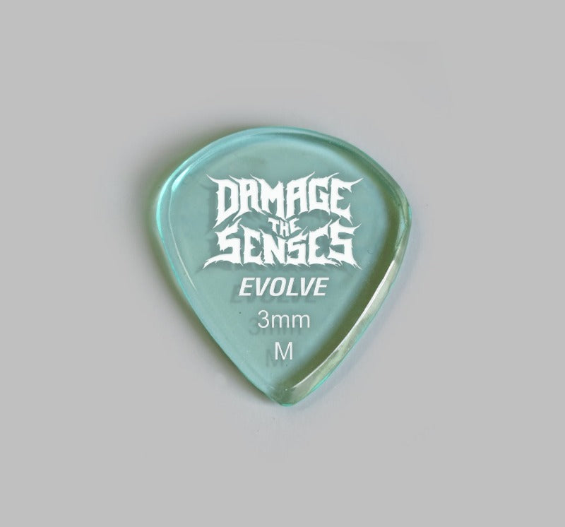 Acrylic Pick - Evolve 3mm (Glass Green) Damage The Senses