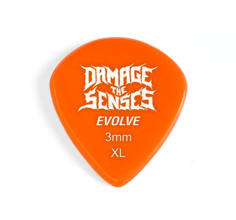 Acrylic Pick - Evolve 3mm (Orange) Damage The Senses