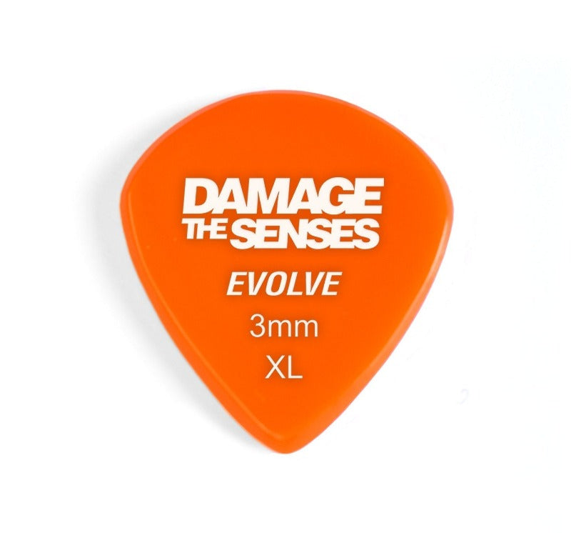 Acrylic Pick - Evolve 3mm (Orange) Damage The Senses