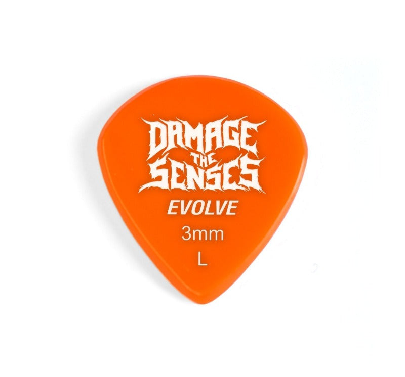 Acrylic Pick - Evolve 3mm (Orange) Damage The Senses