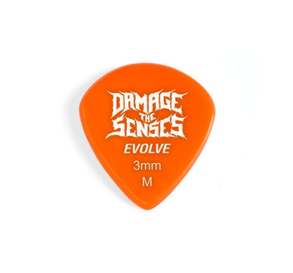 Acrylic Pick - Evolve 3mm (Orange) Damage The Senses