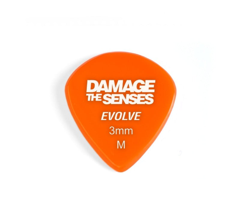 Acrylic Pick - Evolve 3mm (Orange) Damage The Senses