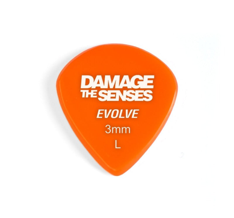 Acrylic Pick - Evolve 3mm (Orange) Damage The Senses