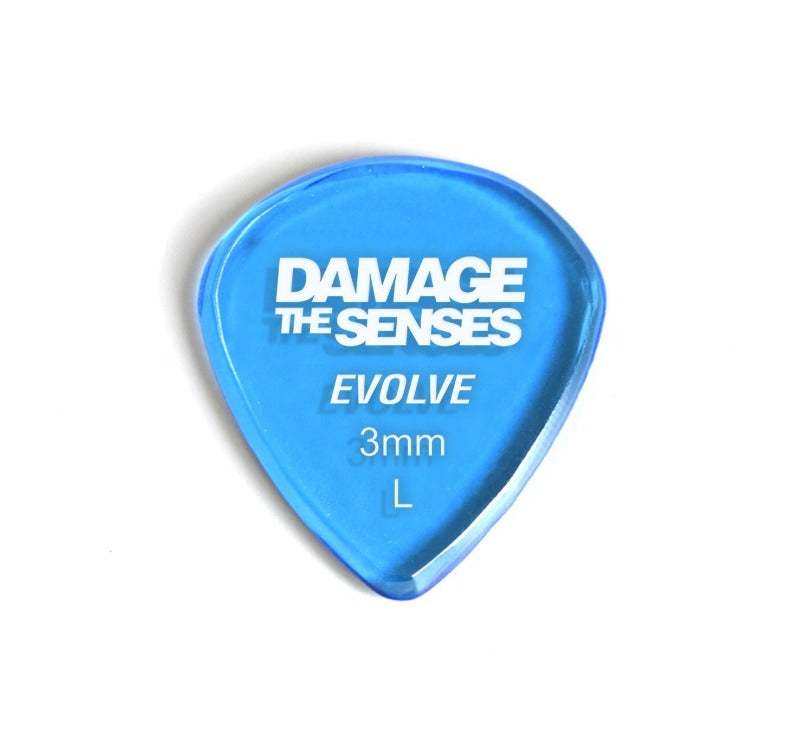 Acrylic Pick - Evolve 3mm (Trans Blue) Damage The Senses