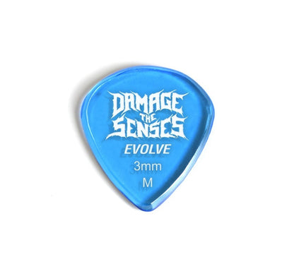 Acrylic Pick - Evolve 3mm (Trans Blue) Damage The Senses