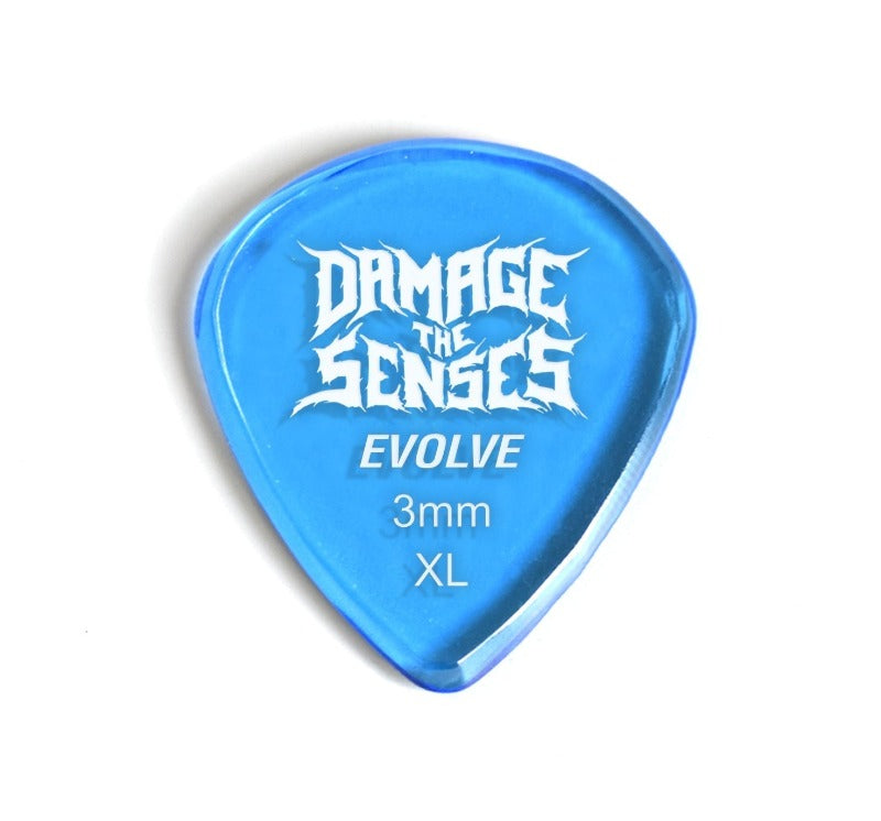 Acrylic Pick - Evolve 3mm (Trans Blue) Damage The Senses