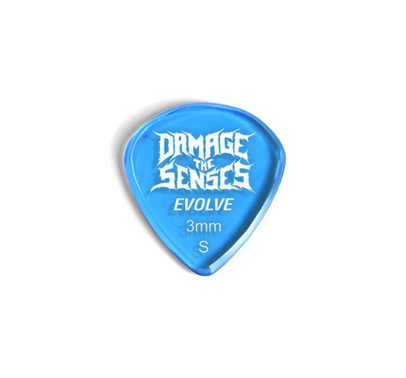 Acrylic Pick - Evolve 3mm (Trans Blue) Damage The Senses