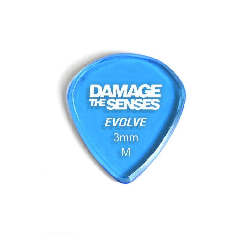 Acrylic Pick - Evolve 3mm (Trans Blue) Damage The Senses