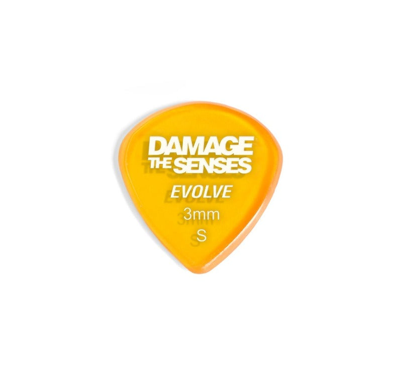 Acrylic Pick - Evolve 3mm (Trans Orange) Damage The Senses