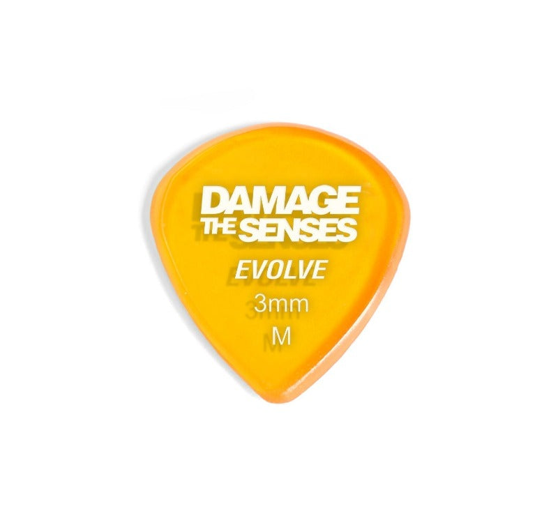 Acrylic Pick - Evolve 3mm (Trans Orange) Damage The Senses