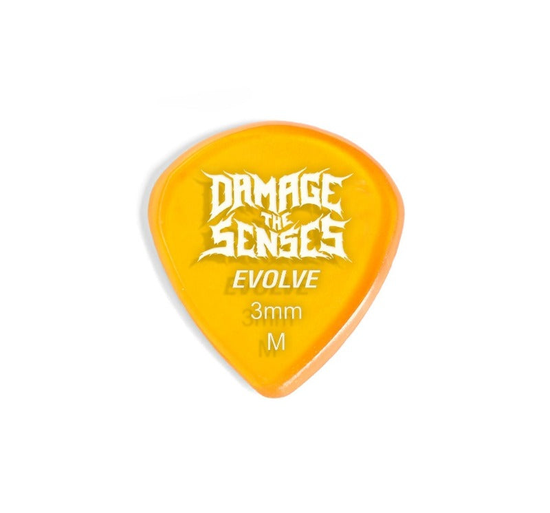 Acrylic Pick - Evolve 3mm (Trans Orange) Damage The Senses