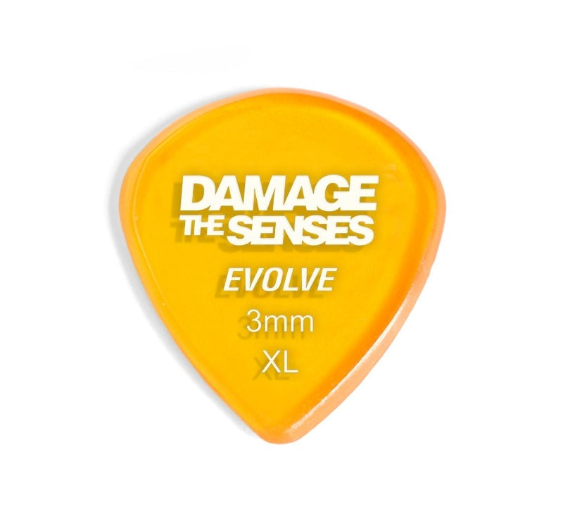 Acrylic Pick - Evolve 3mm (Trans Orange) Damage The Senses