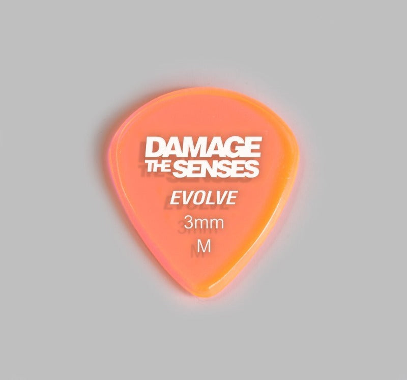 Acrylic Pick - Evolve 3mm (Trans Pink) Damage The Senses