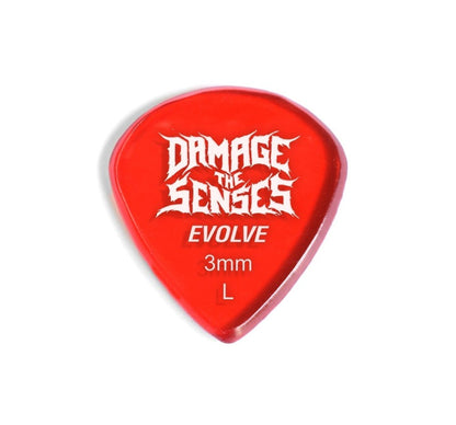 Acrylic Pick - Evolve 3mm (Trans Red) Damage The Senses