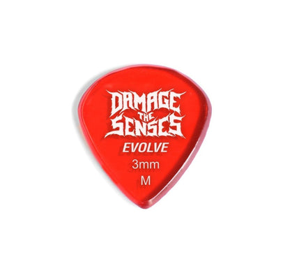 Acrylic Pick - Evolve 3mm (Trans Red) Damage The Senses