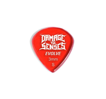 Acrylic Pick - Evolve 3mm (Trans Red) Damage The Senses