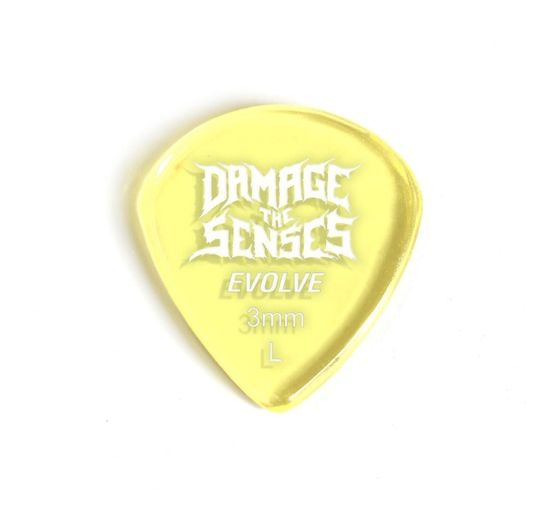 Acrylic Pick - Evolve 3mm (Trans Yellow) Damage The Senses