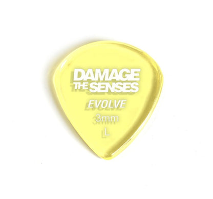 Acrylic Pick - Evolve 3mm (Trans Yellow) Damage The Senses