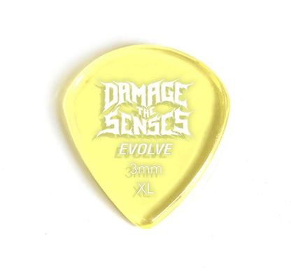 Acrylic Pick - Evolve 3mm (Trans Yellow) Damage The Senses