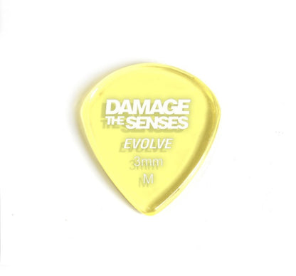 Acrylic Pick - Evolve 3mm (Trans Yellow) Damage The Senses