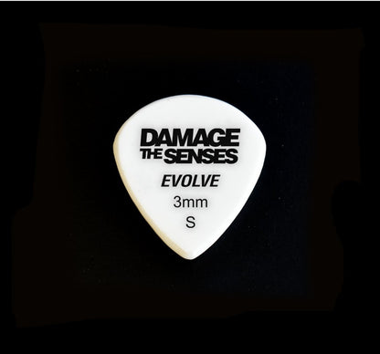 Acrylic Pick - Evolve 3mm (White) Damage The Senses