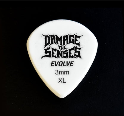 Acrylic Pick - Evolve 3mm (White) Damage The Senses