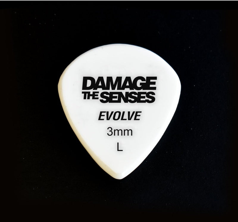 Acrylic Pick - Evolve 3mm (White) Damage The Senses