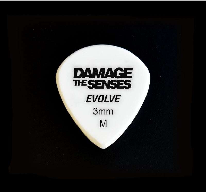 Acrylic Pick - Evolve 3mm (White) Damage The Senses