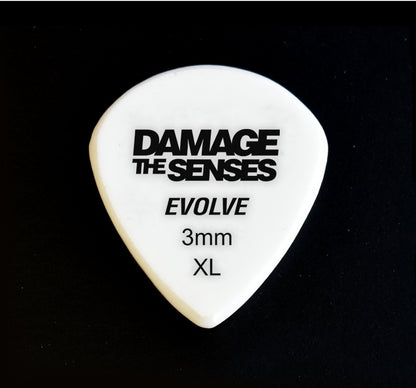 Acrylic Pick - Evolve 3mm (White) Damage The Senses