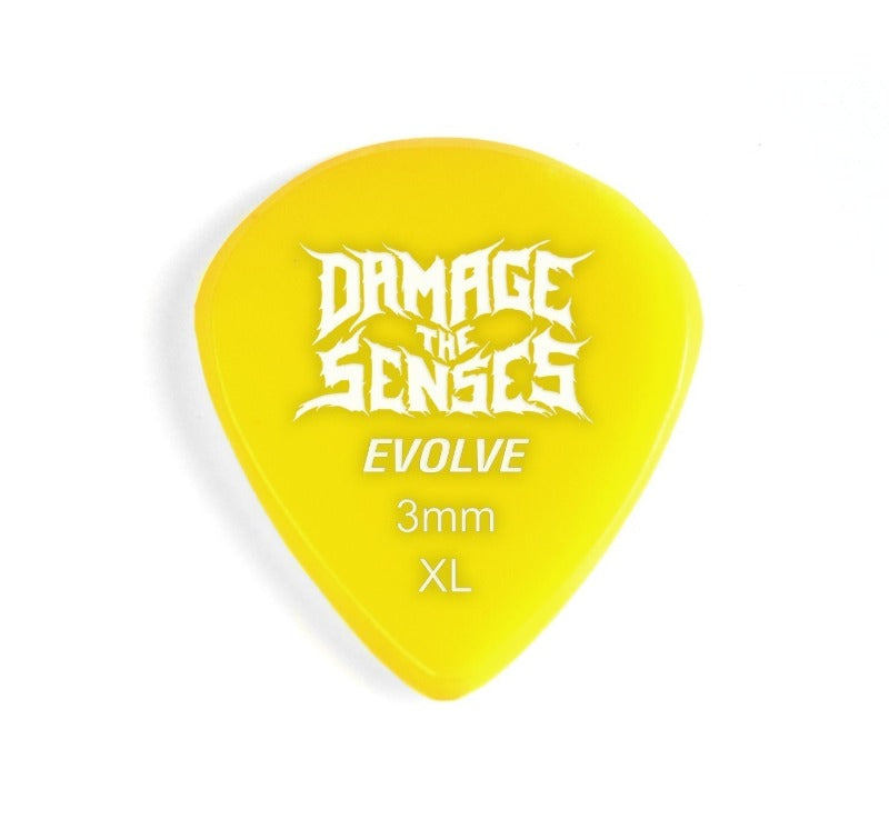 Acrylic Pick - Evolve 3mm (Yellow) Damage The Senses