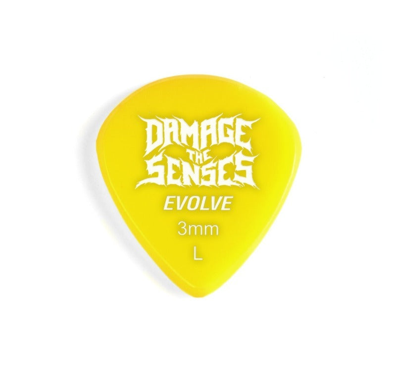 Acrylic Pick - Evolve 3mm (Yellow) Damage The Senses