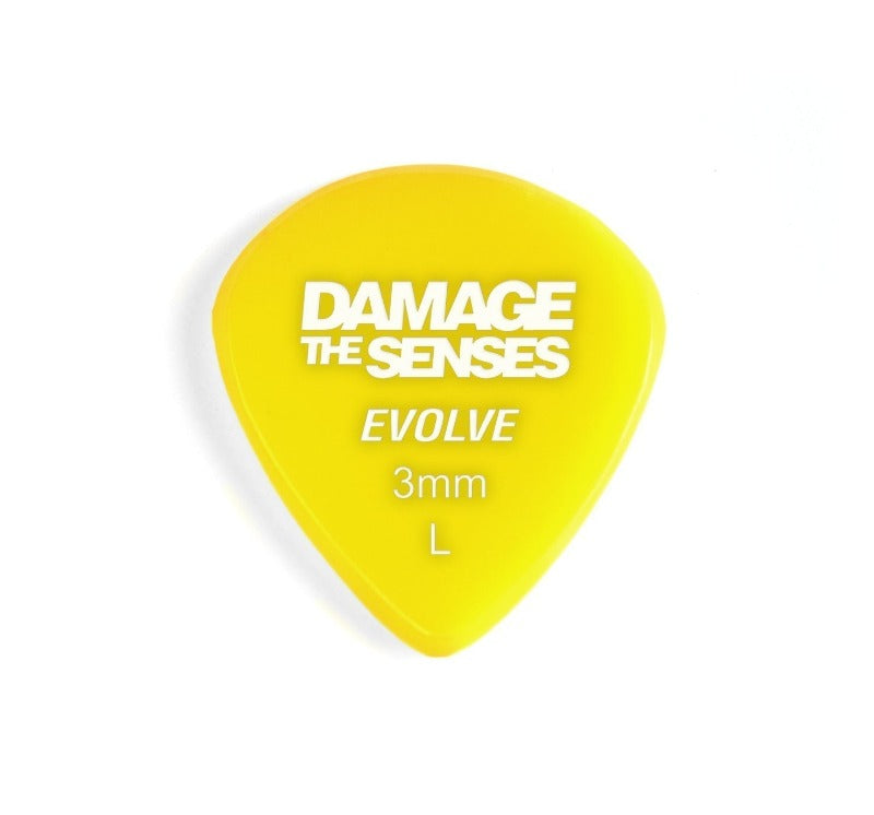 Acrylic Pick - Evolve 3mm (Yellow) Damage The Senses