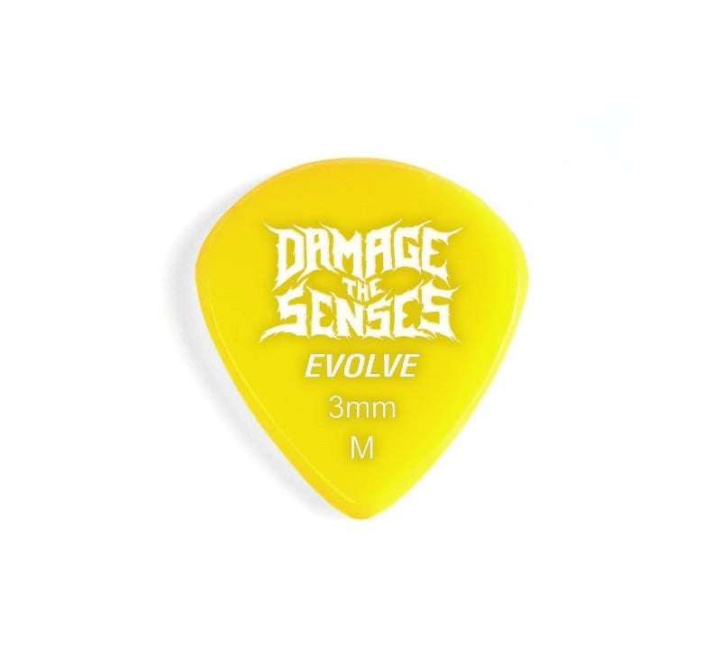 Acrylic Pick - Evolve 3mm (Yellow) Damage The Senses