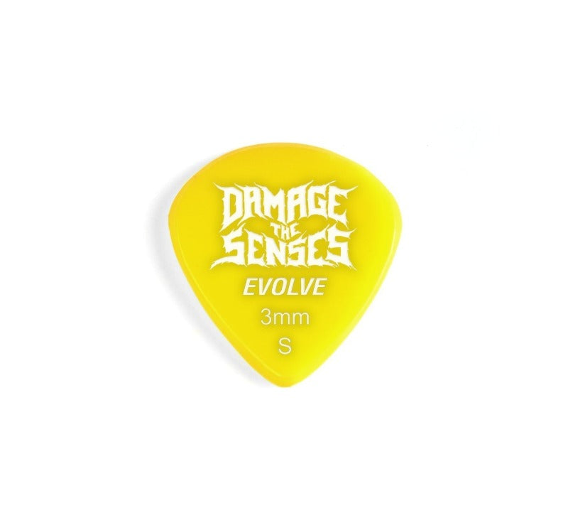 Acrylic Pick - Evolve 3mm (Yellow) Damage The Senses