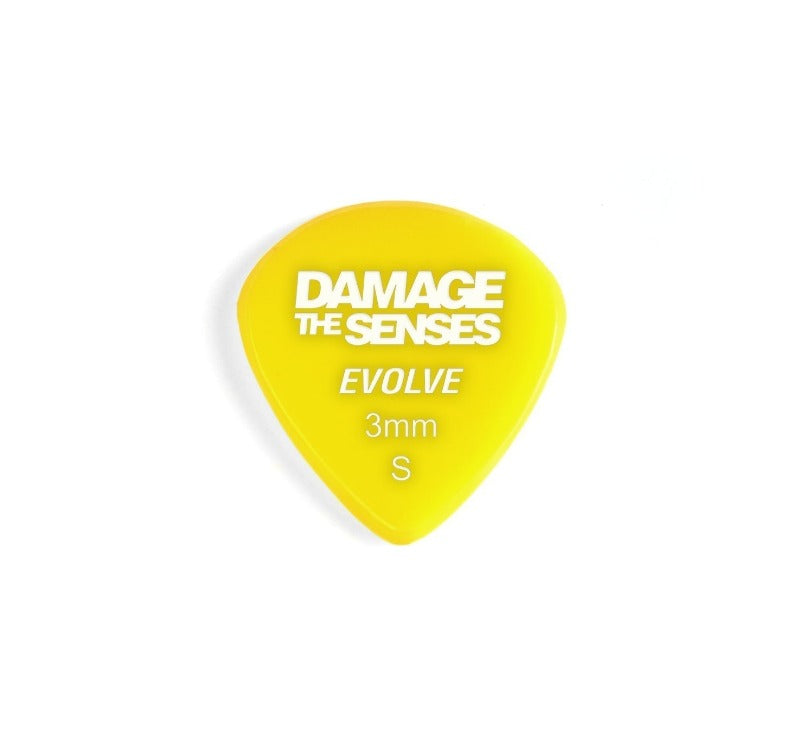 Acrylic Pick - Evolve 3mm (Yellow) Damage The Senses