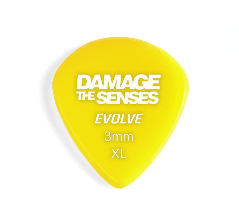 Acrylic Pick - Evolve 3mm (Yellow) Damage The Senses