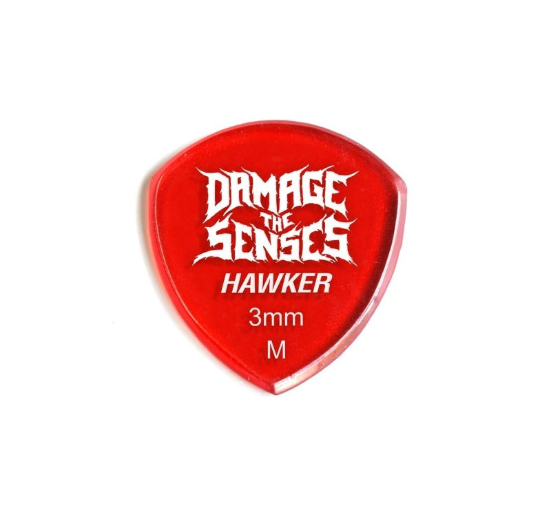 Acrylic Pick - Hawker 3mm (Trans Red) Damage The Senses