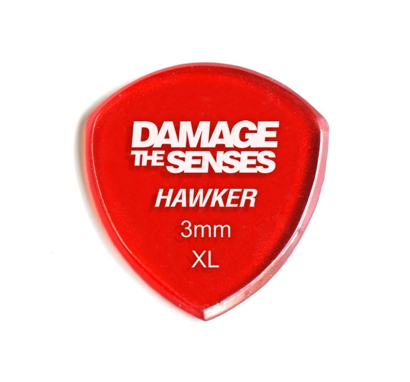 Acrylic Pick - Hawker 3mm (Trans Red) Damage The Senses