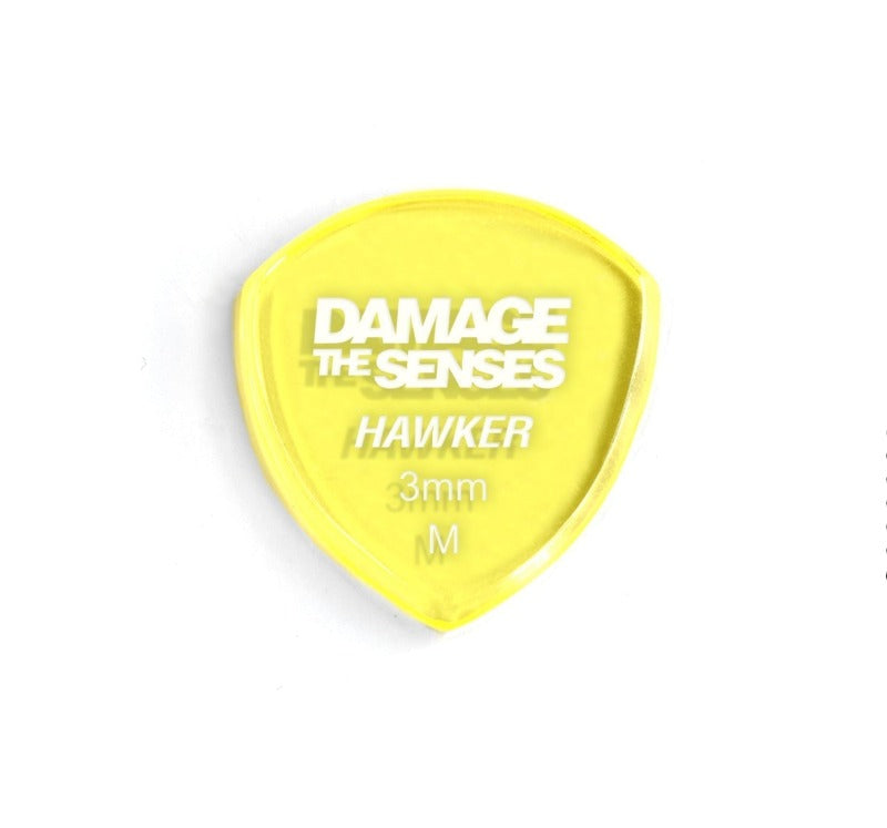 Acrylic Pick - Hawker 3mm (Trans Yellow) Damage The Senses