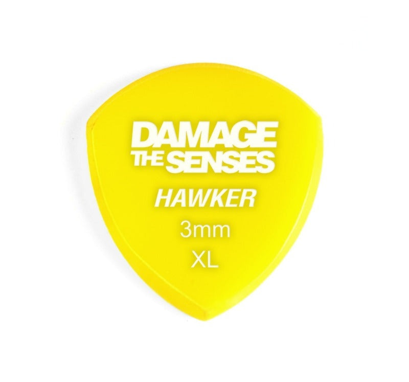 Acrylic Pick - Hawker 3mm (Yellow) Damage The Senses