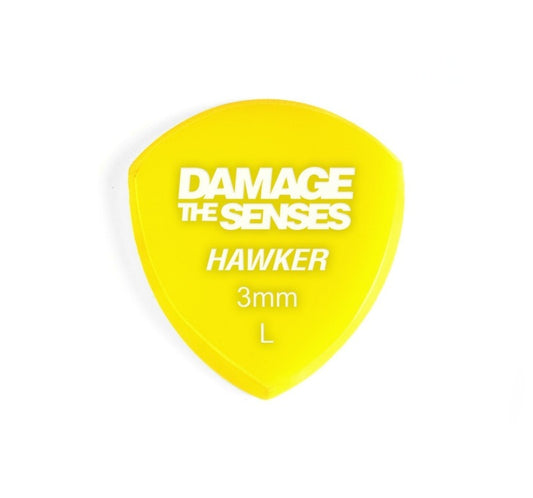 Acrylic Pick - Hawker 3mm (Yellow) Damage The Senses