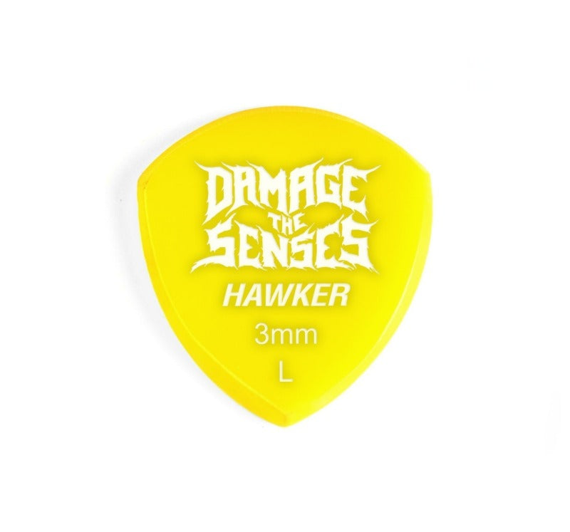 Acrylic Pick - Hawker 3mm (Yellow) Damage The Senses