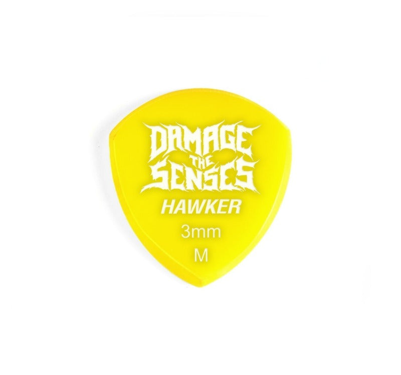 Acrylic Pick - Hawker 3mm (Yellow) Damage The Senses