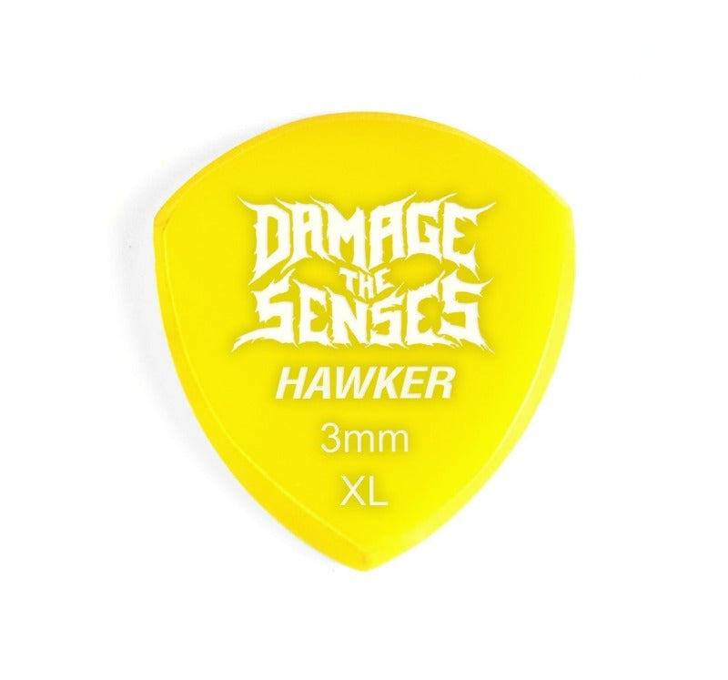 Acrylic Pick - Hawker 3mm (Yellow) Damage The Senses