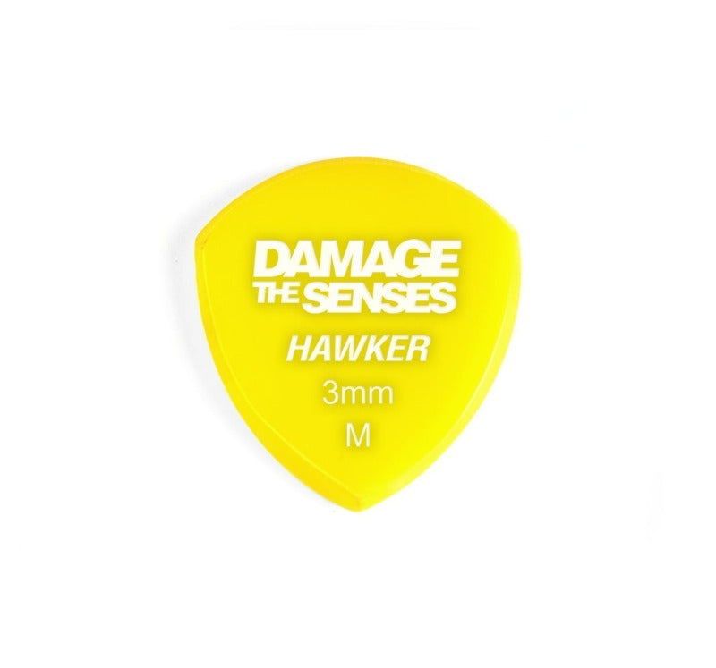 Acrylic Pick - Hawker 3mm (Yellow) Damage The Senses