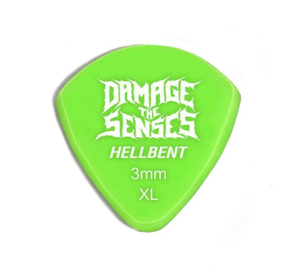 Acrylic Pick - Hellbent 3mm (Apple Green) Damage The Senses