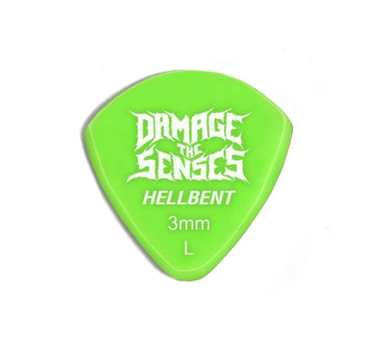 Acrylic Pick - Hellbent 3mm (Apple Green) Damage The Senses