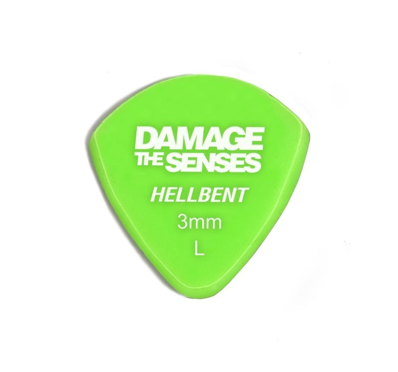 Acrylic Pick - Hellbent 3mm (Apple Green) Damage The Senses