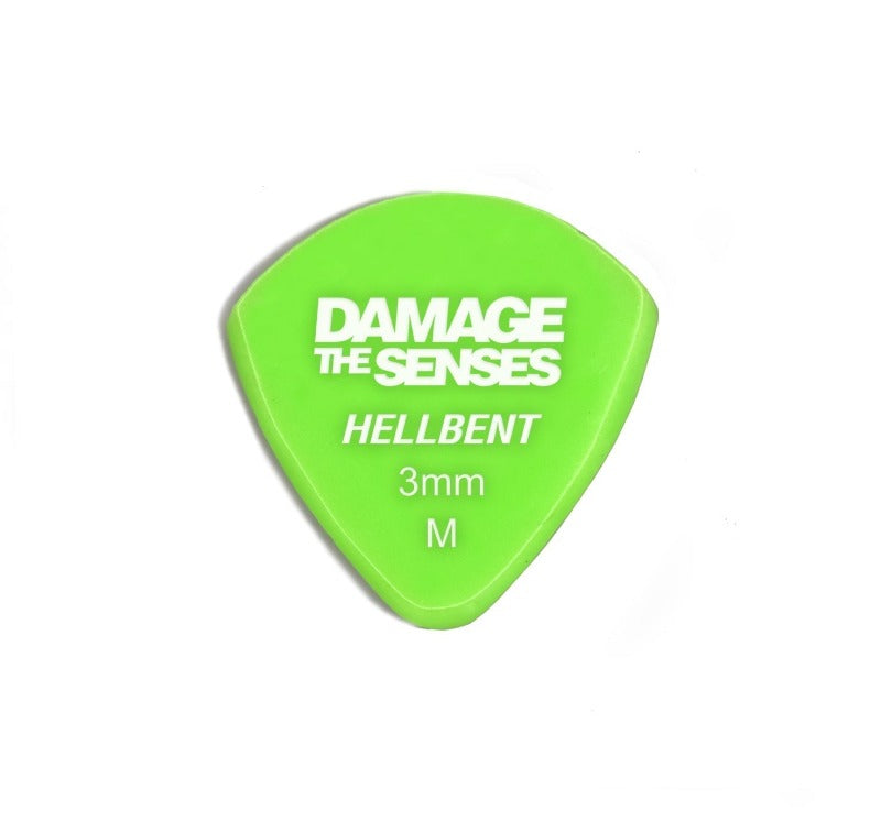 Acrylic Pick - Hellbent 3mm (Apple Green) Damage The Senses